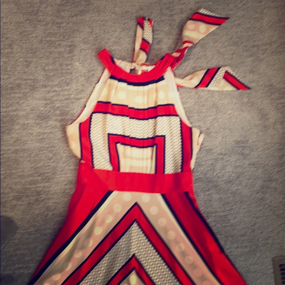 Eliza J Scarf Print Dress